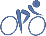 Road Cycling Pictogram Embroidery Design