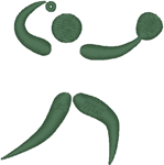 Softball Pictogram Embroidery Design