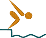 Swimming Pictogram Embroidery Design
