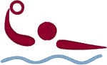 Water Polo Pictogram #2 Embroidery Design