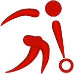 Bowling Pictogram Embroidery Design