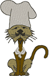 Chef Cat Embroidery Design