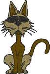 Cool Cat Embroidery Design