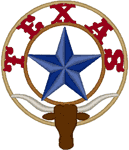 Texas Star #1 Embroidery Design