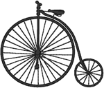 Penny-Farthing Bicycle Embroidery Design