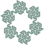 Continuous Geometric Embroidery Design