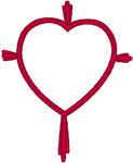 Heart Outline Embroidery Design