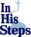 In His Steps Embroidery Design