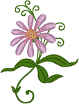 Daisy Center Embroidery Design