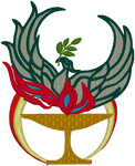 Phoenix, Flame and Chalice Embroidery Design