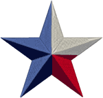 Texas Star #2 Embroidery Design