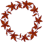 Virginia Creeper Wreath Embroidery Design