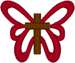 Butterfly Cross Embroidery Design