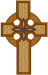 Patterned Celtic Cross Embroidery Design
