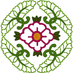 Asian Element Embroidery Design