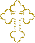 Budded Cross Outline #2 Embroidery Design