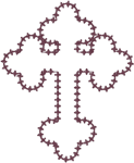 Budded Cross Outline #3 Embroidery Design