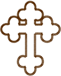 Budded Cross Outline #4 Embroidery Design