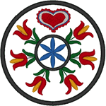 Pennsylvania Dutch Folk Art Hex #2 Embroidery Design