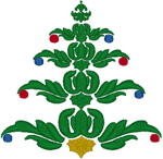 Layered Christmas Tree Embroidery Design