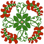 Art Nouveau Vine Embroidery Design