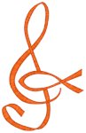 Christian Music Trebel Clef Embroidery Design