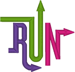 Run Embroidery Design