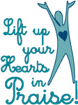 Lift Up Your Hearts Embroidery Design