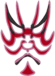 Japanese Theater Mask #2 Embroidery Design