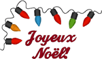 Merry Christmas in French Embroidery Design