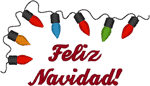 Merry Christmas in Spanish Embroidery Design