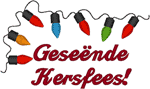 Merry Christmas in South African Embroidery Design