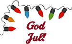 Merry Christmas in Swedish Embroidery Design