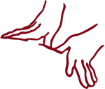 Massage Hands #1 Embroidery Design