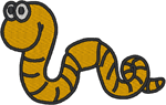 Crawling Worm Embroidery Design