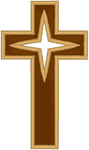 Cross with Bethlehem Star Embroidery Design