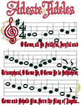 Adeste Fideles<br>Christmas Sheet Music Design Embroidery Design