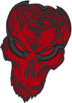 Mad Skull Embroidery Design