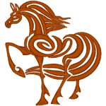 Tribal Horses Embroidery Design