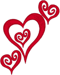 4 Hearts #2 Embroidery Design
