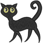 2 Little Black Kitties Embroidery Design