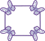 Butterfly Frame Embroidery Design