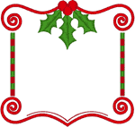 Holly Frame Embroidery Design