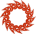 Flaming Wreath #1 Embroidery Design