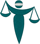 Modern Scale of Justice #2 Embroidery Design