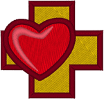 Heart Cross #3 Embroidery Design