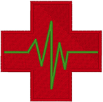 Heartbeat Cross Embroidery Design