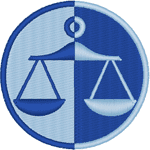 Modern Scale of Justice #3 Embroidery Design