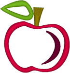 Fancy Apple #2 Embroidery Design