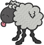 Shy Lamb Embroidery Design